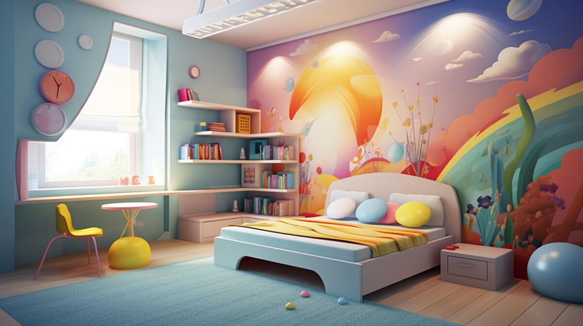 welche farbe für wandbild im kinderzimmer