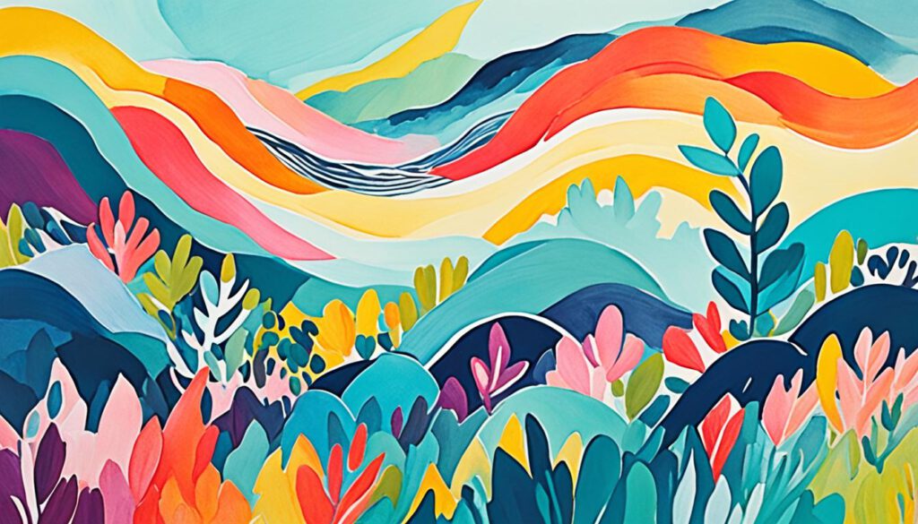 Abstrakte Gouachemalerei