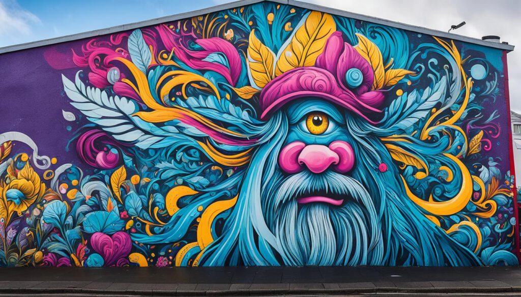 Straßenkunst Reykjavik