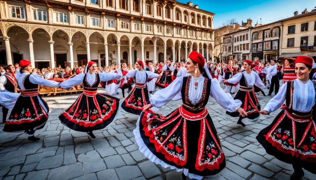 Traditionelle georgische Tänze und Kunsthandwerk