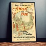 Messe Werbeplakat Kolumbien 1905 Vintage Retro Messeposter