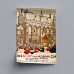 Belgien Brügge Travel Poster Werbeplakat Vintage Retro Reisposter – Bild 2