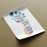 Eine Reise von 1000 Meilen Motivations Poster Bild zum Einrahmen Wandkunst für Wohnzimmer oder Büro – Bild 4