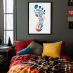 Eine Reise von 1000 Meilen Motivations Poster Bild zum Einrahmen Wandkunst für Wohnzimmer oder Büro – Bild 3