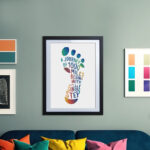 Eine Reise von 1000 Meilen Motivations Poster Bild zum Einrahmen Wandkunst für Wohnzimmer oder Büro – Bild 2