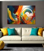 Abstrakt modernes Kunstbild XXL 120 x 80 cm – Bild 2