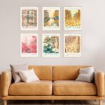 Blumen Städte Bilder Set - ohne Bilderrahmen - Wanddekoration für Zuhause – Bild 2