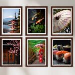 Japan Poster Set ohne Bilderrahmen - DIN A4 oder 30x40 cm Wanddekoration für Zuhause und Büro