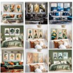 3er Premium Poster Set Moderne Kunst Wandbilder zum Einrahmen für Wohnzimmer und Büro
