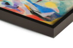 Abstraktes Leinwandbild mit Rahmen Farbenfroher Kunstdruck Holzrahmen – Bild 7