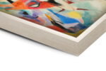 Abstraktes Leinwandbild mit Rahmen Farbenfroher Kunstdruck Holzrahmen – Bild 6