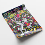 Verliebte Bunnies Poster Wandkunst für Wohnzimmer, Schlafzimmer, Büro – Bild 4