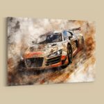 Audi R8 Sportwagen Auto Poster, Leinwandbild oder Bild mit Rahmen