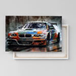 BMW M3 Rennwagen Auto Poster, Leinwandbild oder Bild mit Rahmen – Bild 5