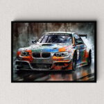 BMW M3 Rennwagen Auto Poster, Leinwandbild oder Bild mit Rahmen – Bild 6