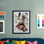 Graffiti-Kuss Street Art Poster für Wohnzimmer, Schlafzimmer, Büro – Bild 2