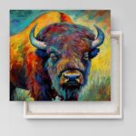 Bison in Pop Art Leinwandbild - Natur Tierbild – Bild 4