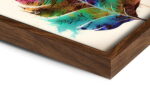 Lebendiges und farbenfrohes Blatt als Leinwandbild Kunstdruck mit Holzrahmen – Bild 4
