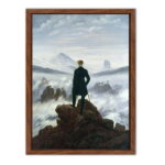 Der Wanderer über dem Nebelmeer Caspar David Friedrich mit Schattenfugenrahmen