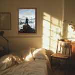 Der Wanderer über dem Nebelmeer Caspar David Friedrich mit Schattenfugenrahmen – Bild 4