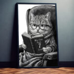 Lustige Katze Sprüchebilder «Why Cats Have 7 Lives» Poster Wandbild