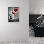 Lustiges Mädchen Luftballon Banksy Stil Bild «The Earth Without Art» Poster Wandbild – Bild 2