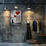 Lustiges Mädchen Luftballon Banksy Stil Bild «The Earth Without Art» Poster Wandbild – Bild 3