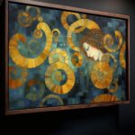 Frau im Goldspiralen Wirbel Modern als Kunstdruck, Leinwandbild oder Bild mit Rahmen – Bild 5