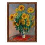 Claude Monet - Jerusalem Artichoke Leinwandbild mit Holzrahmen