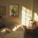 Claude Monet - Jerusalem Artichoke Leinwandbild mit Holzrahmen – Bild 2