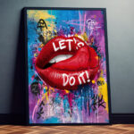 Let's do it Pop Art Poster für Wohnzimmer, Schlafzimmer, Büro