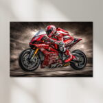 Ducati V4 Motorrad Poster, Leinwandbild oder Bild mit Rahmen – Bild 3