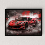 Ferrari F8 Tributo Auto Poster, Leinwandbild oder Bild mit Rahmen – Bild 6