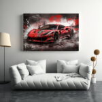 Ferrari F8 Tributo Auto Poster, Leinwandbild oder Bild mit Rahmen – Bild 2
