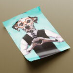 Dalmatiner Hund mit Herz Gruß Kunstdruck Poster Bild zum Einrahmen Wandkunst für Wohnzimmer, Schlafzimmer – Bild 4