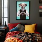 Dalmatiner Hund mit Herz Gruß Kunstdruck Poster Bild zum Einrahmen Wandkunst für Wohnzimmer, Schlafzimmer – Bild 2