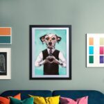 Dalmatiner Hund mit Herz Gruß Kunstdruck Poster Bild zum Einrahmen Wandkunst für Wohnzimmer, Schlafzimmer – Bild 3