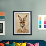 Der Vintage Hase Kunstdruck Poster Exklusive Wandkunst für Wohnzimmer, Schlafzimmer – Bild 2