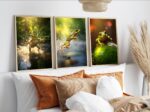 Frosch Fotografie Bilder Poster Set Nahaufnahme Naturbilder für Tierfeunde – Bild 2