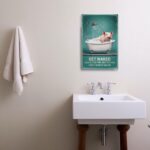 Badezimmer Poster "GET NAKED" Lustiges Tierbild für Bad oder WC – Bild 4