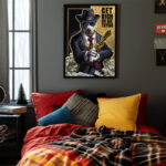 Gangster Stil Spruch "GET RICH" Poster Moderne Wanddekoration – Bild 3