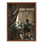 "Die Malkunst" von Johannes Vermeer als Leinwandbild Kunstdruck mit Holzrahmen – Bild 2