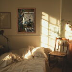 "Die Malkunst" von Johannes Vermeer als Leinwandbild Kunstdruck mit Holzrahmen – Bild 3