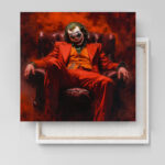 Joker mit bösem Blick Comic Figur- Leinwandbild Wanddekoration – Bild 3
