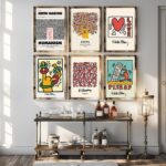Keith Haring Moderne Deko Wandbilder als 6er Set Bilder Poster Wanddekoration – Bild 7