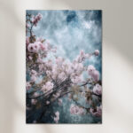Kirschblütenbaum im Frühjahr als Poster, Leinwandbild Bild mit Rahmen