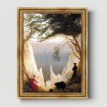 Kreidefelsen von David Caspar Friedrich Bild mit Rahmen in Gold
