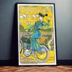 Vintage Plakat 1902 La Motocyclette Antoine Motorrad Retro Werbung