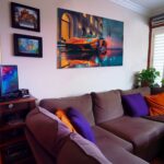 Italienischer Rennwagen in the City Sportwagen Wandbild als Dekoration – Bild 2