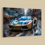 Lamborgini Aventado Auto Poster, Leinwandbild oder Bild mit Rahmen